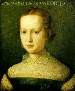 Agnolo Bronzino portratt av isabella di medici